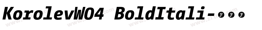 KorolevW04 BoldItali字体转换 KorolevW04 BoldItali字体转换